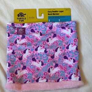Turtle Fur Kids Neck Warmer - Pink Unicorn Print